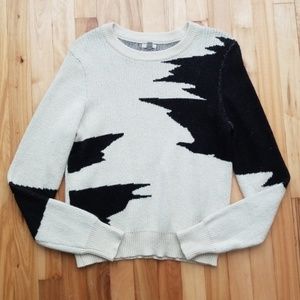 Ecote Black and White Patter Sweater UO